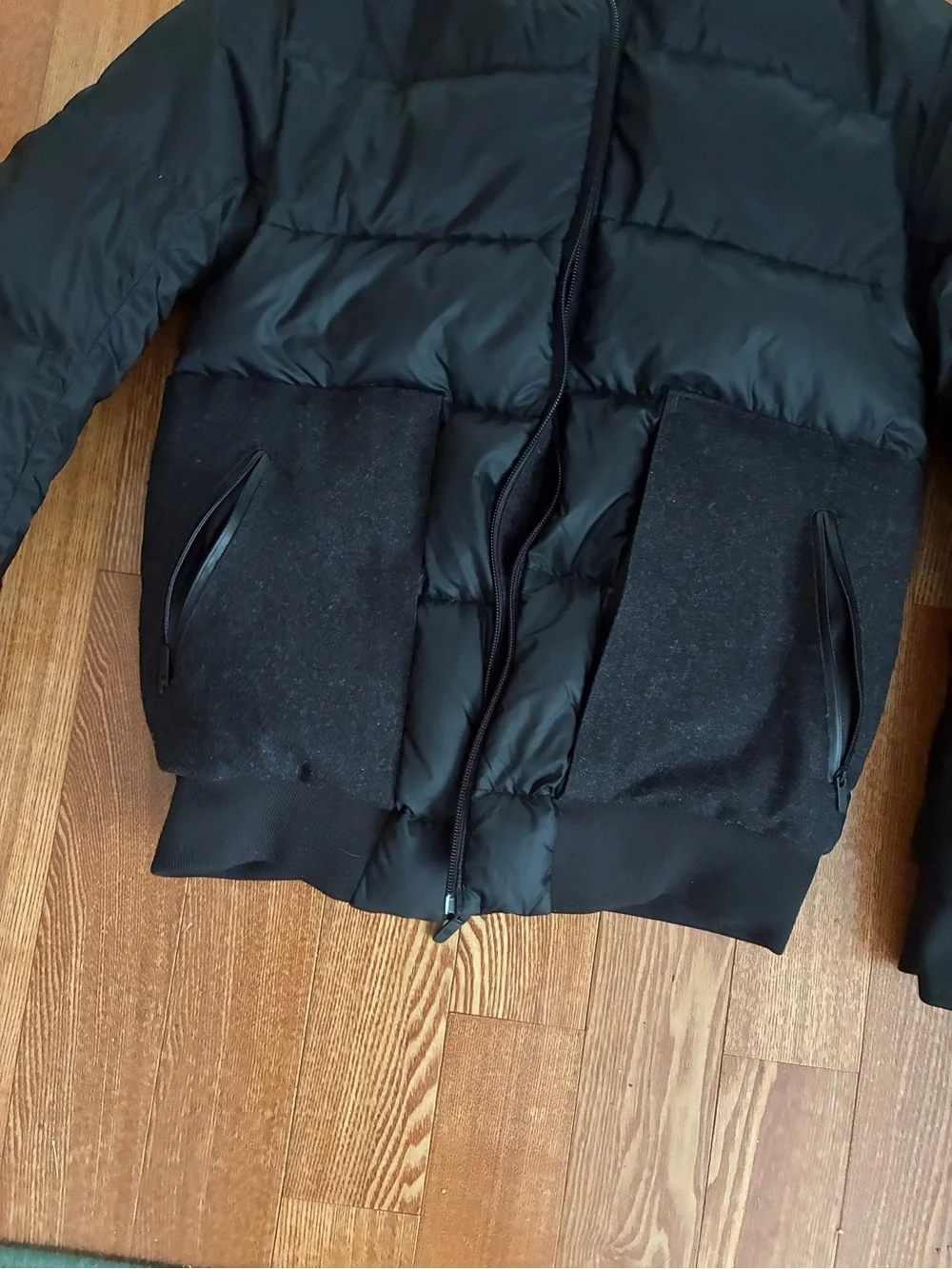 Lululemon Roam Far Wool Bomber Down Coat Black / Heathered Black